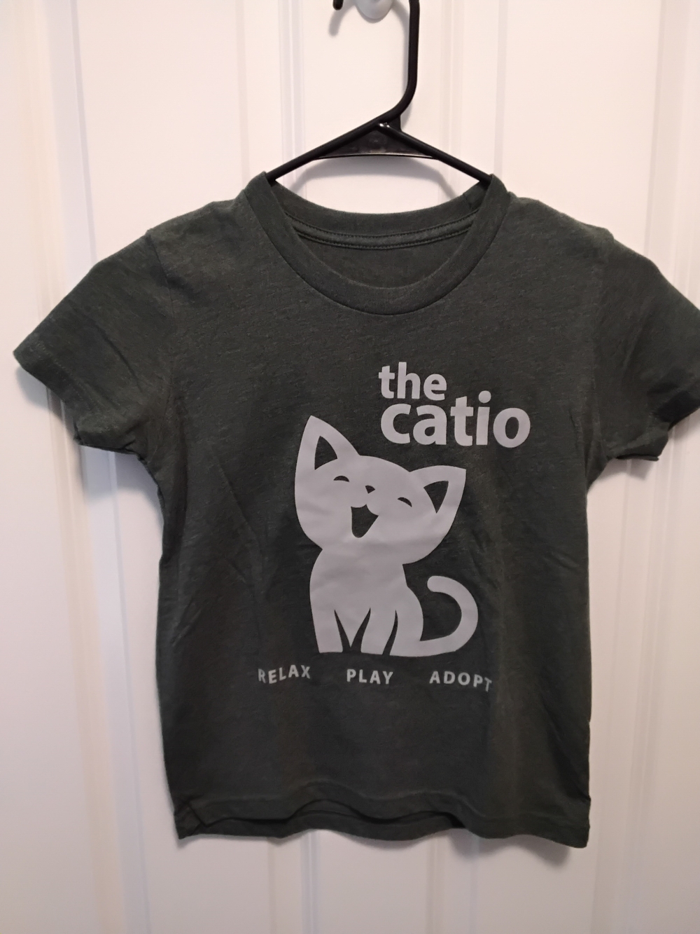 Kids' Green 'the catio' Short-Sleeve Graphic Tee